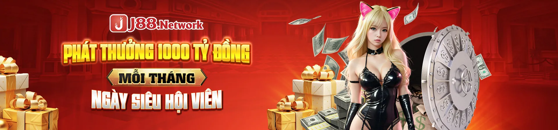 Hình ảnh hero với các biểu tượng trò chơi nổ hũ rực rỡ, hiệu ứng jackpot lấp lánh