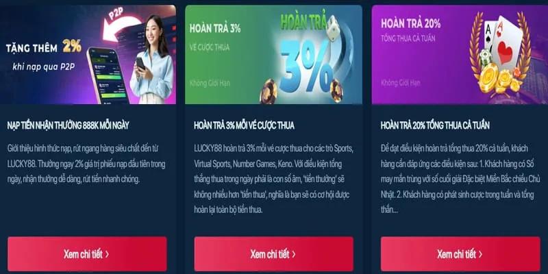 Hình ảnh quảng cáo các chương trình khuyến mãi nổ hũ tại mcw818